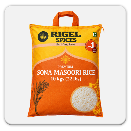 Rigel Spices Premium Sona Masoori Rice – 10 kg