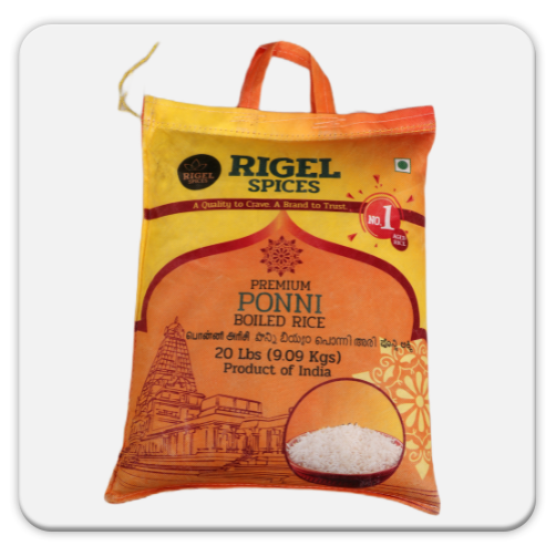 Ponni Boiled Rice 10kg Aged South Indian Parboiled Rice