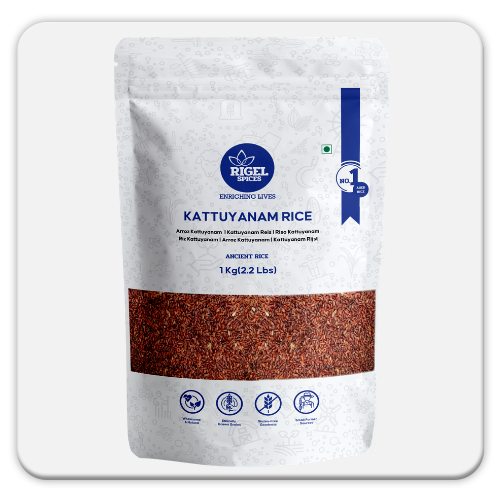 Kattuyanam Rice | 1kg Traditional & High Fiber Rice | Unpolished