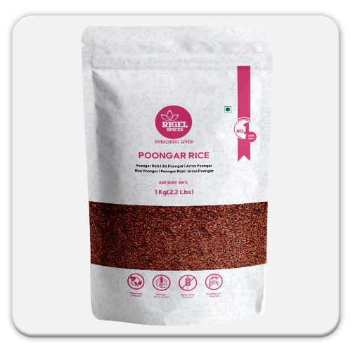 Poongar Rice | 1kg Traditional Red Rice | Nutrient Rich & Unpolished