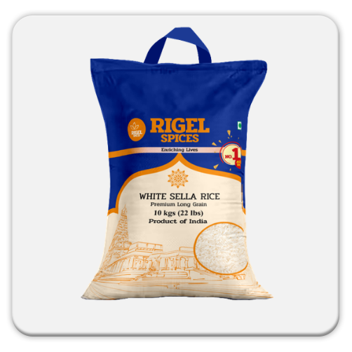 White Sella Rice 10kg Long Grain Fragrant Parboiled Rice